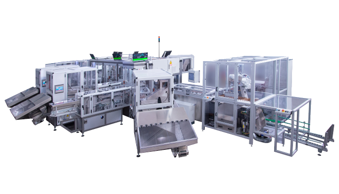 ALL PLASTIC DISPENSER ASSEMBLY MACHINE WITH LAYER PACKER